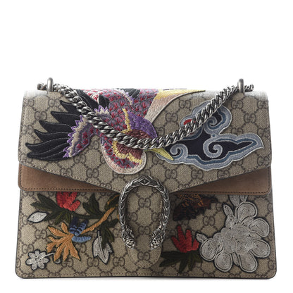 Gucci GG Supreme Monogram Embroidered Medium Dionysus Shoulder Bag Taupe 1 of 9