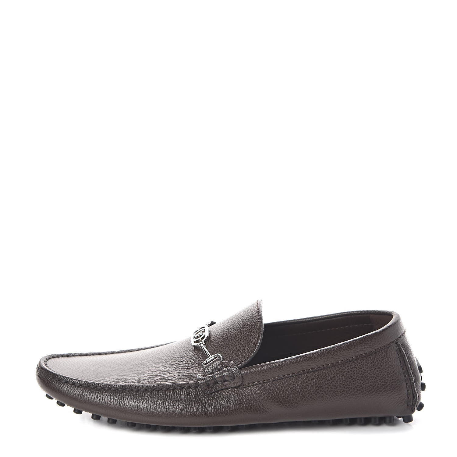Louis Vuitton Calfskin LV Porto Vecchio Moccasin Loafers 8.5 Grizzli 1 of 8
