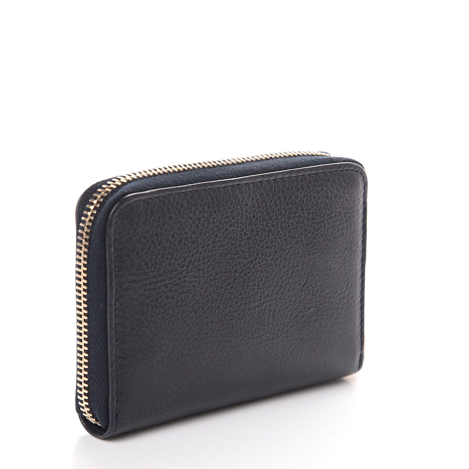Mulberry Small Classic Grain Compact Zip Wallet Midnight Blue 2 of 5
