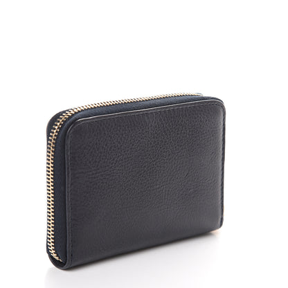 Mulberry Small Classic Grain Compact Zip Wallet Midnight Blue 2 of 5