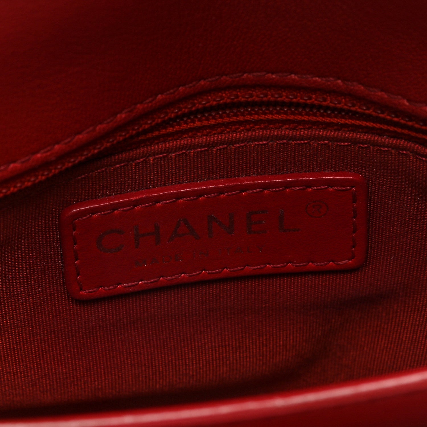 Chanel Goatskin Quilted Small Natural CC Flap Red 7 of 11