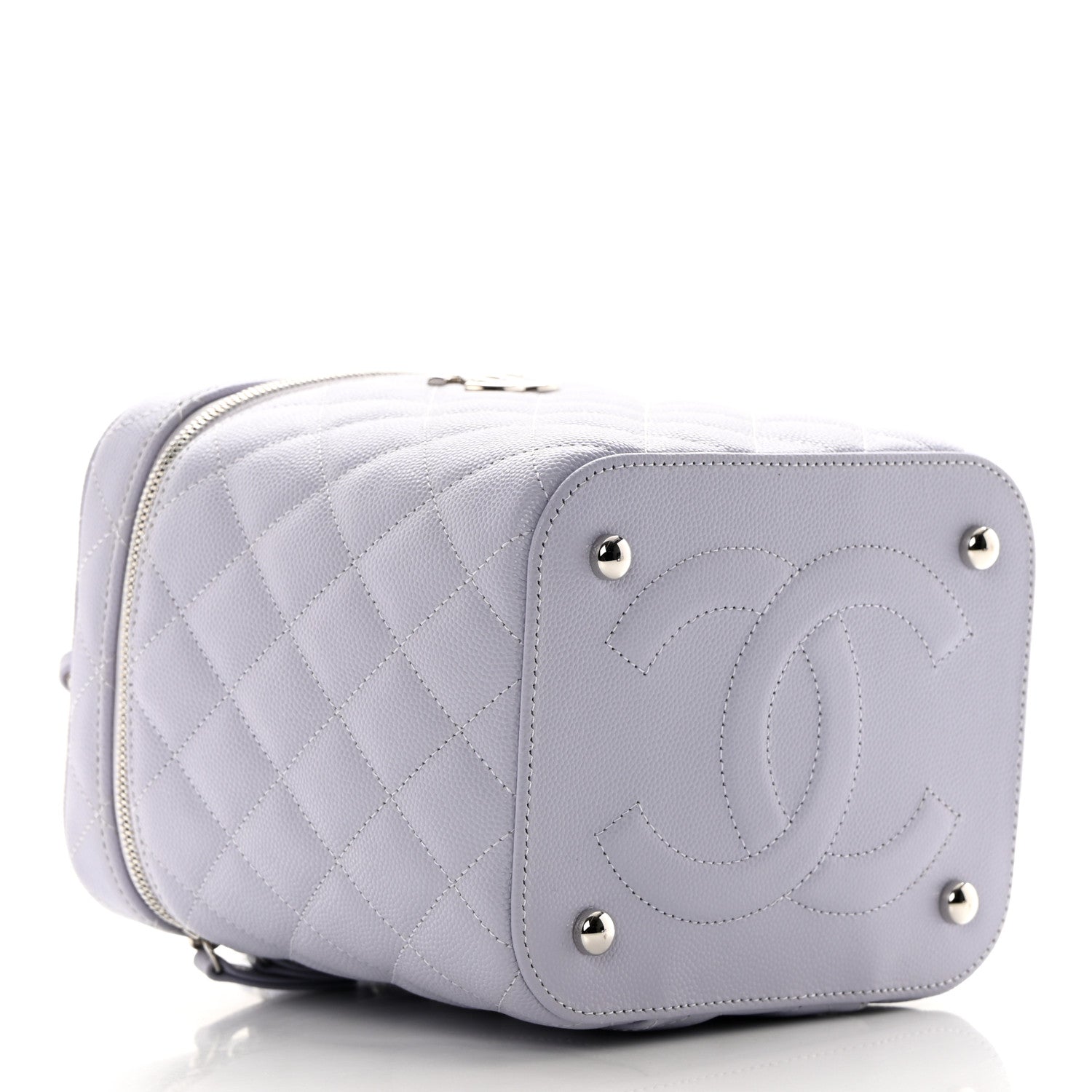 Chanel Caviar Quilted Small Top Handle Vanity Case With Chain Light Purple 4 of 12