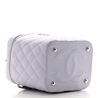 Chanel Caviar Quilted Small Top Handle Vanity Case With Chain Light Purple 4 of 12