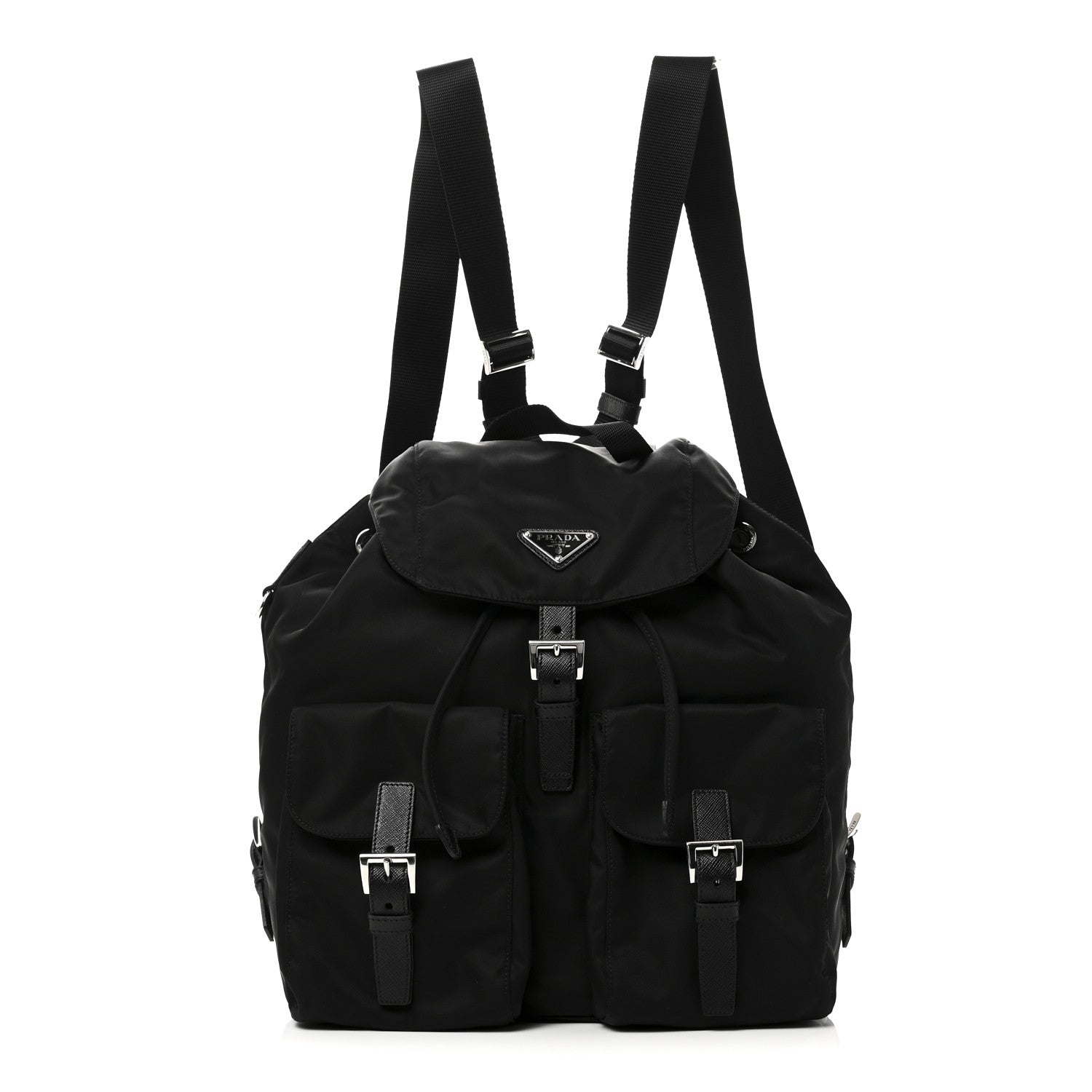 Prada Re-Nylon Saffiano Medium Backpack Black 1 of 10