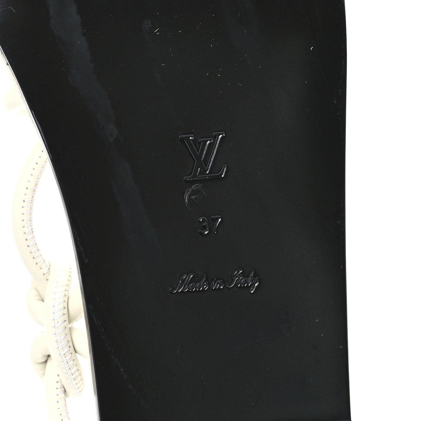 Lambskin Nova Flat Sandals 37 White