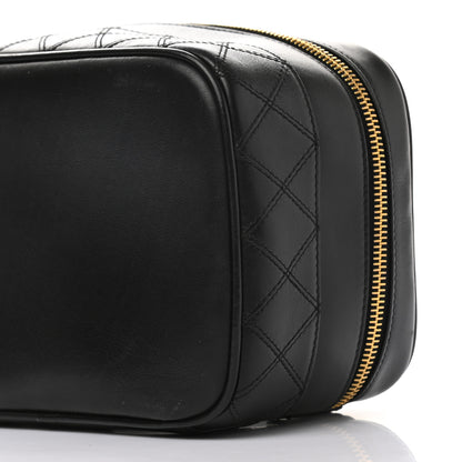 Chanel Lambskin Vanity Cosmetic Case Black 9 of 12