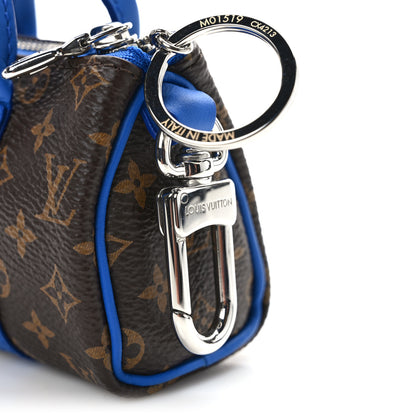 Louis Vuitton Monogram LV Colormania Mini Keepall Pouch Bag Charm Blue 5 of 9