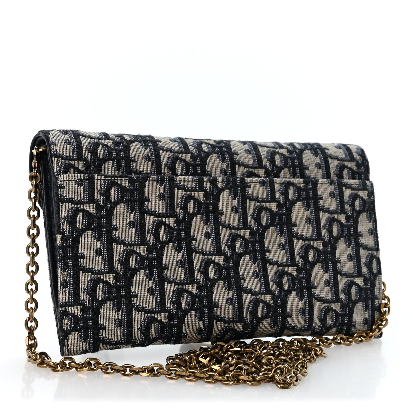 Oblique Small Saddle Chain Pouch Blue