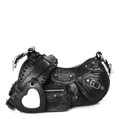 Balenciaga Agneau Arena Le Cagole Shoulder Bag XS Black 1 of 10