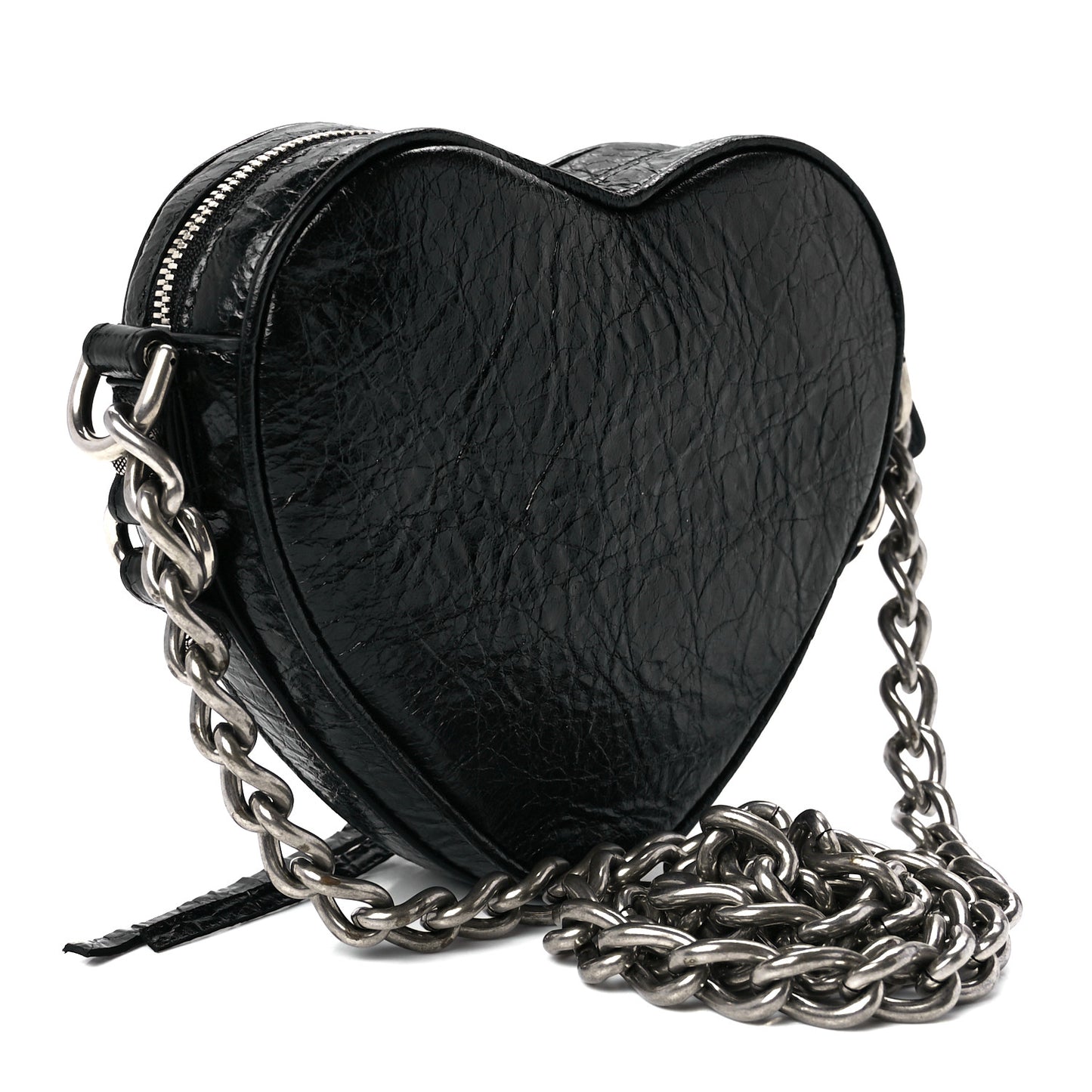 Agneau Arena Mini Le Cagole Heart Bag Black