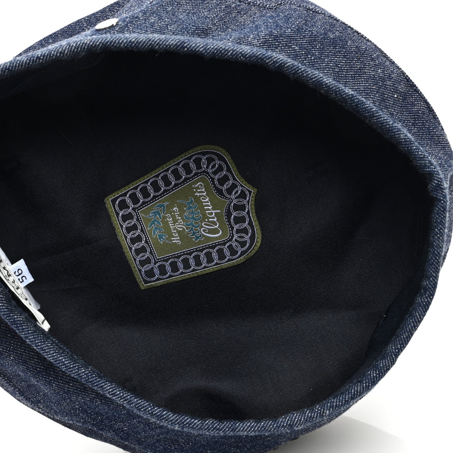 Hermes Denim Femme Saint Honore Beret 56 Indigo 7 of 8