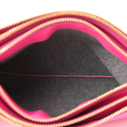Celine Lambskin Small Trio Crossbody Bag Fluo Fuchsia 5 of 11