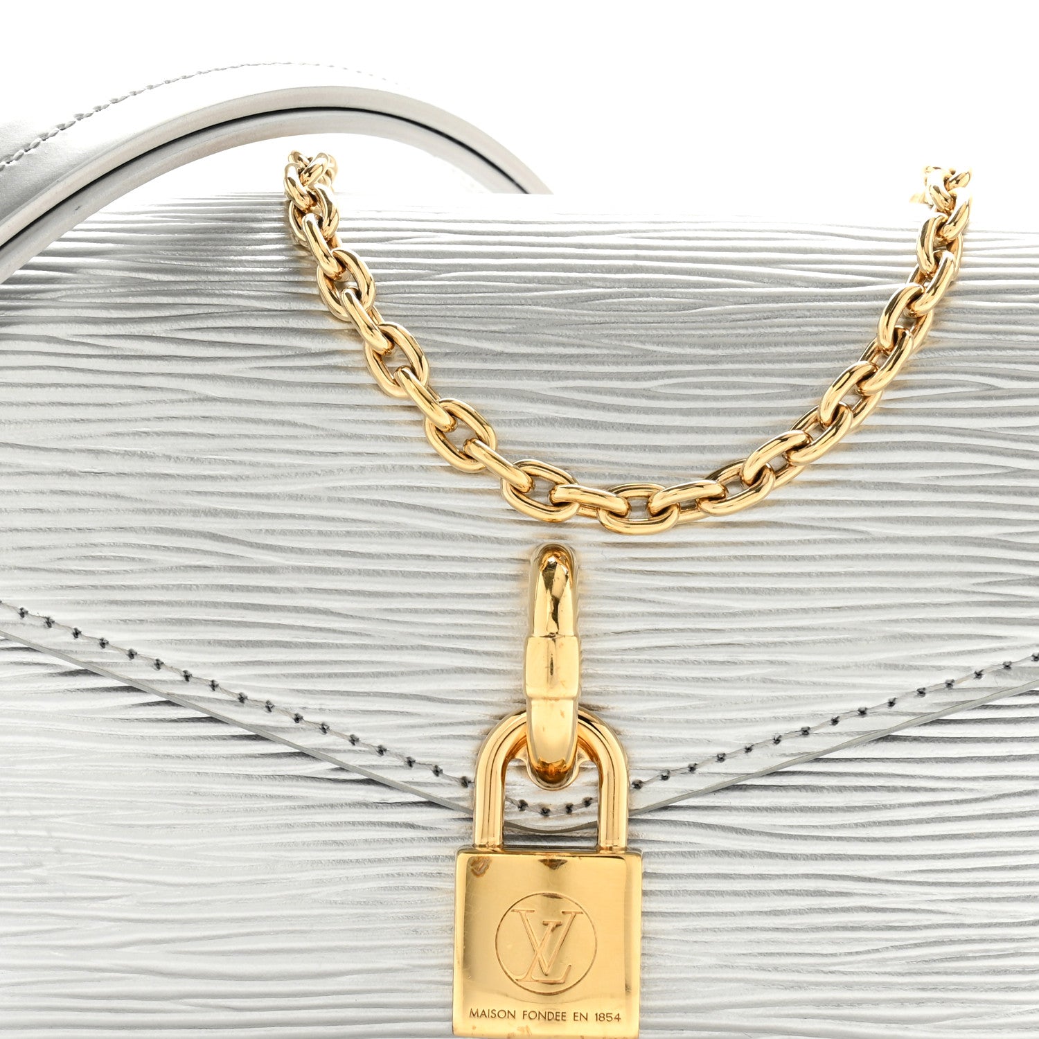 Louis Vuitton Epi Padlock On Strap Silver 7 of 10