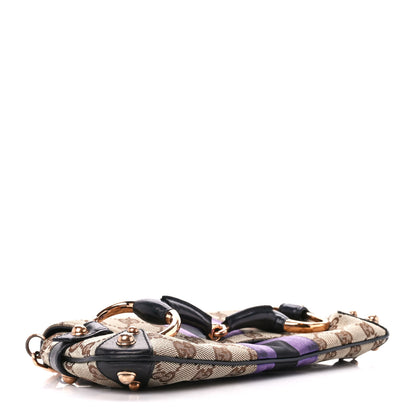 Gucci Tom Ford Monogram Horsebit Web Clutch Purple 4 of 10