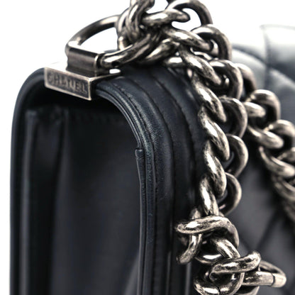 Chanel Lambskin Quilted Large Boy Flap Black 10 of 18