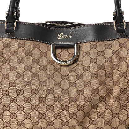 Gucci Monogram D Gold Tote Dark Brown 8 of 10