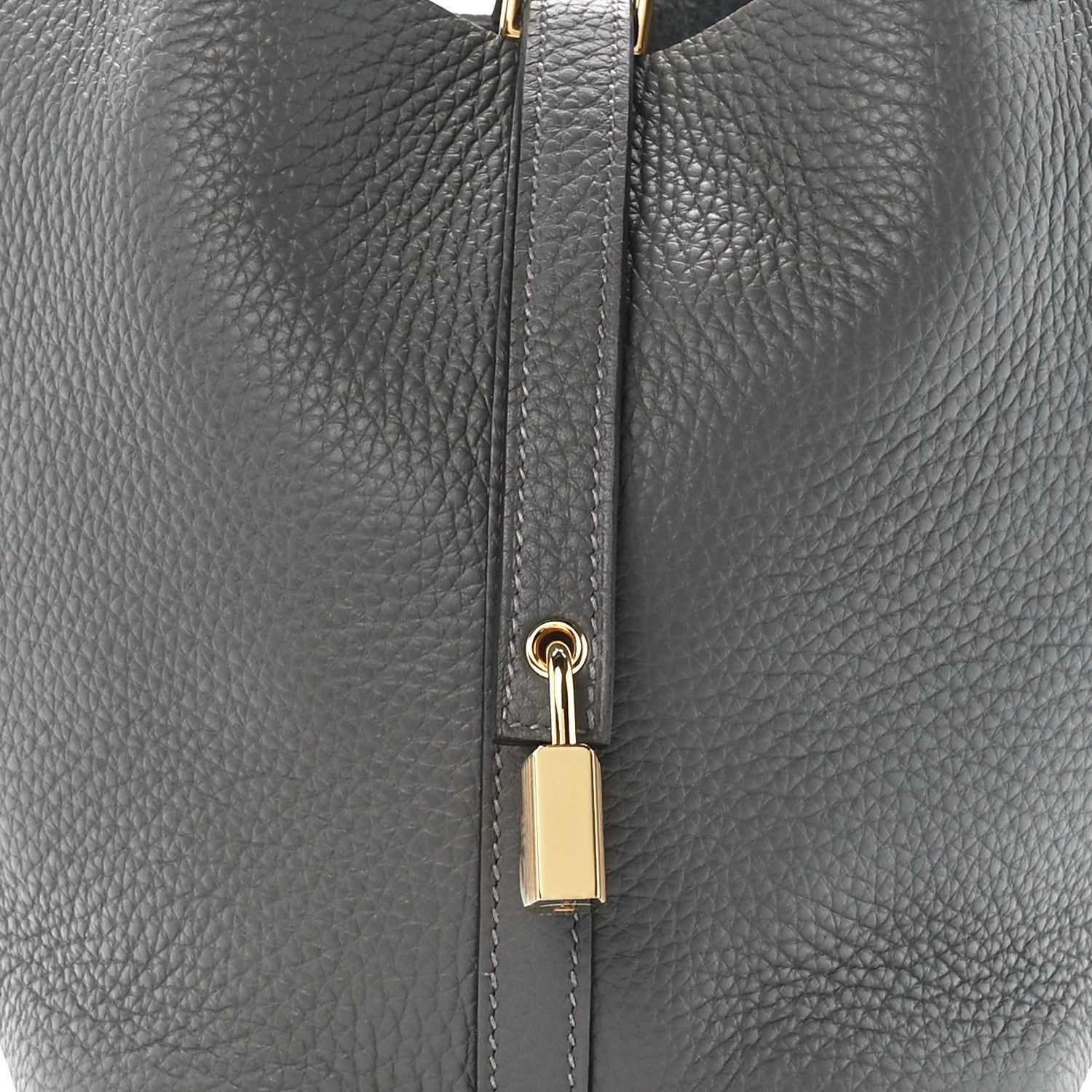 Hermes Taurillon Clemence Picotin Lock 18 PM Gris Meyer 7 of 10