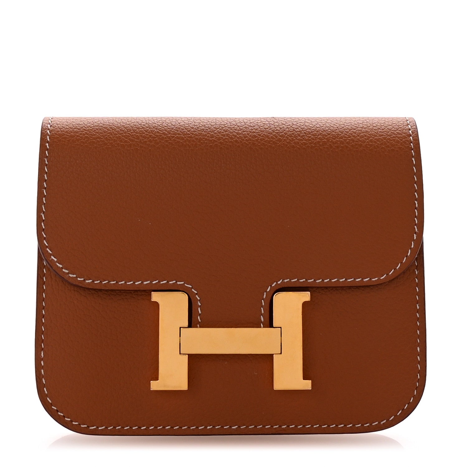 Hermes Evercolor Constance Slim Wallet Gold 1 of 8