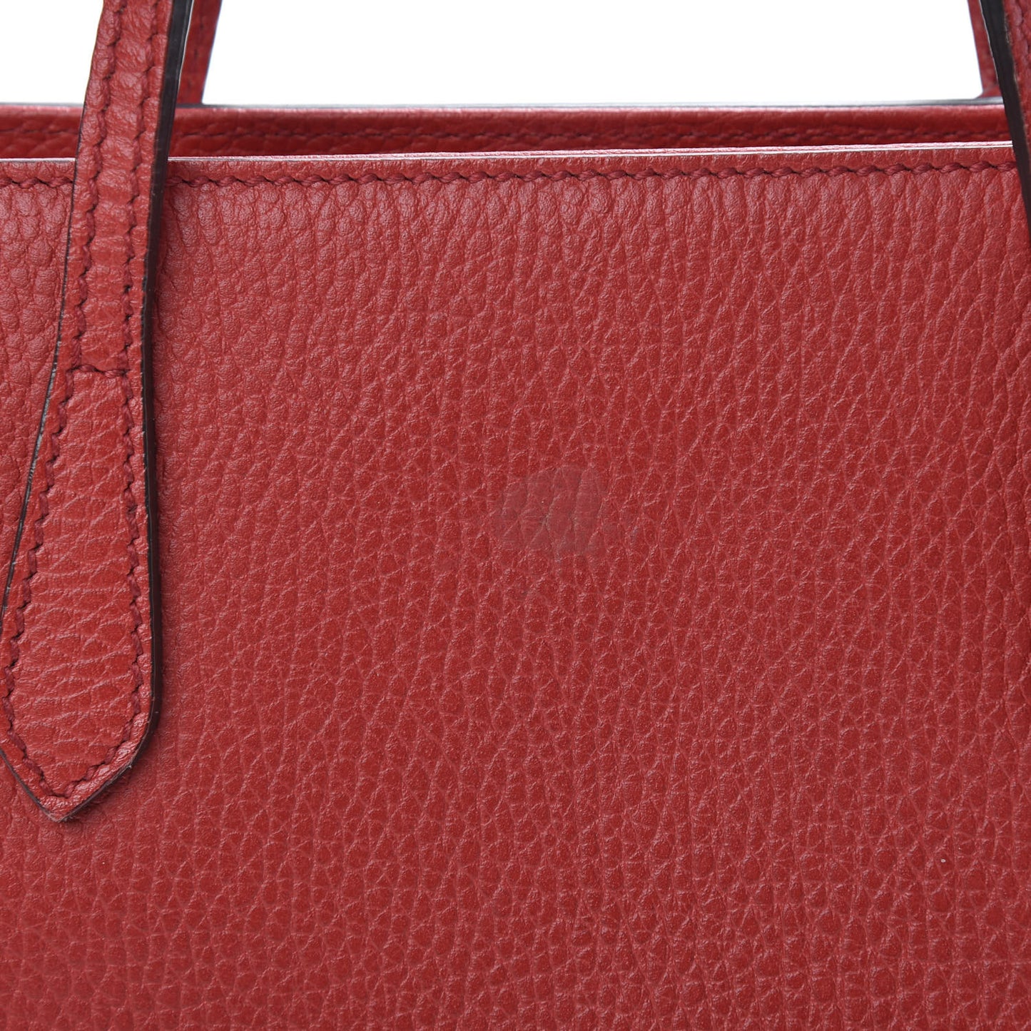 Dollar Calfskin MIni Swing Top Handle Bag Tabasco