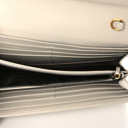 Gucci Wonka Grain Calfskin Diana Chain Wallet Mystic White 5 of 12