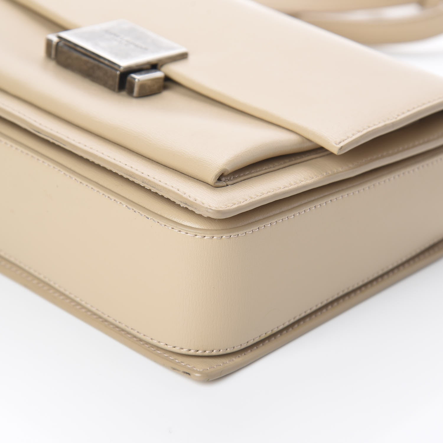 Saint Laurent Calfskin Medium Bellechasse Satchel Beige 9 of 9