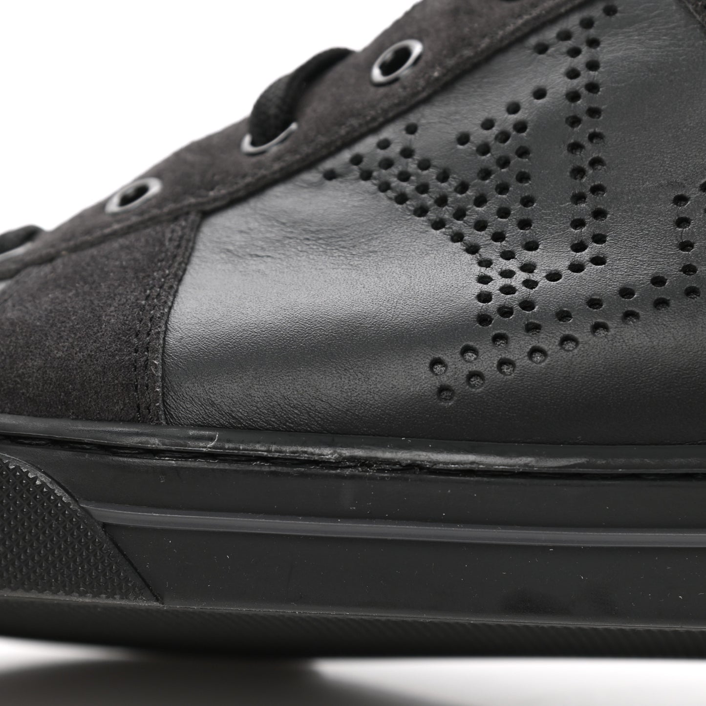 Suede Calfskin Dream On Low Top Sneakers 9 Black Green