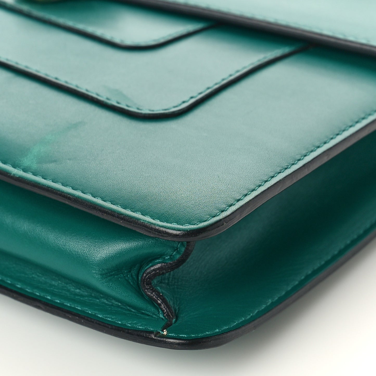 Calfskin Small Serpenti Forever Snake Strap Crossbody Bag Emerald Green