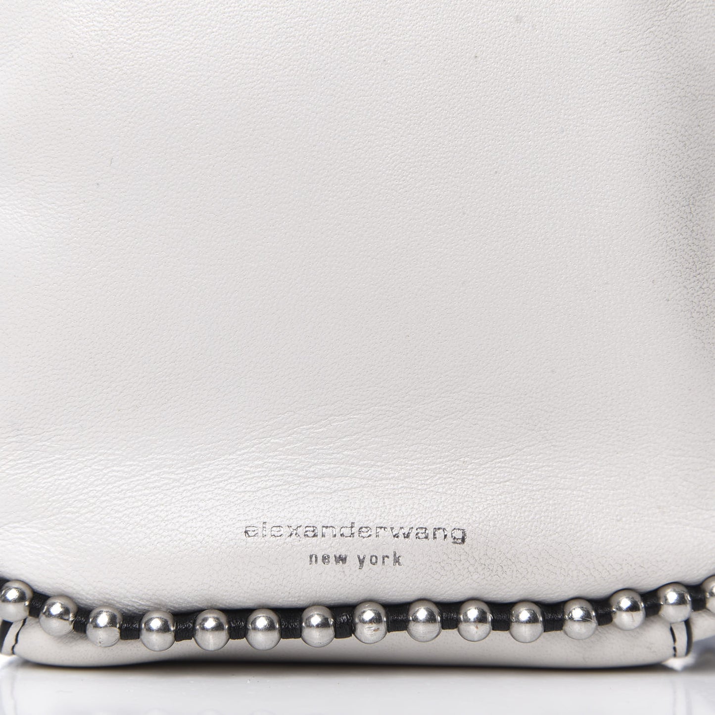 Lambskin Studded Mini Attica Backpack White