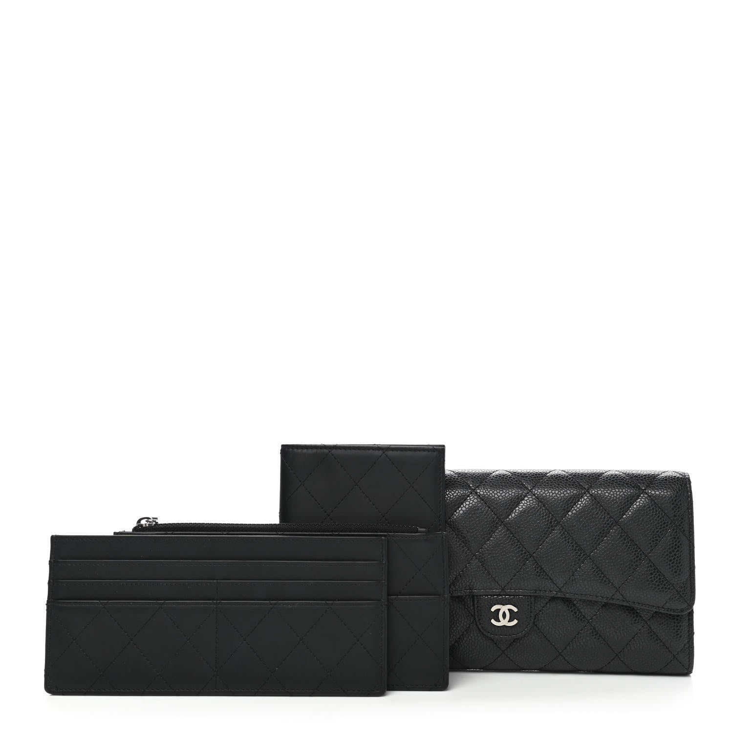 Chanel Caviar Quilted Travel Wallet Black 3 of 9