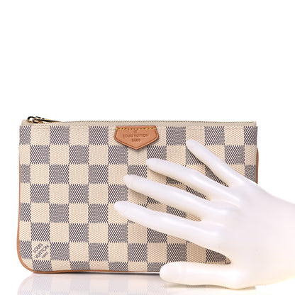 Louis Vuitton Damier Azur Double Zip Pochette 3 of 11