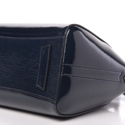 Givenchy Crinkled Patent Deerskin Small Antigona Deep Blue 7 of 10