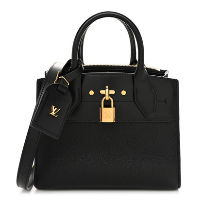 Louis Vuitton Calfskin City Steamer Mini Black 1 of 9