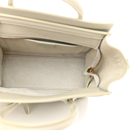 Celine Drummed Calfskin Nano Luggage Vert D'eau 5 of 11