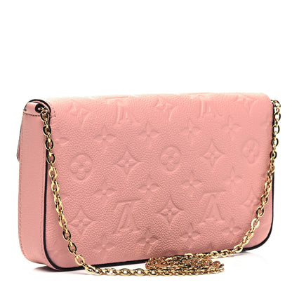 Louis Vuitton Empreinte Pochette Felicie Chain Wallet Rose Poudre 4 of 10