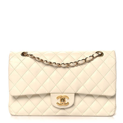 Chanel Lambskin Quilted Medium Double Flap White 1 of 15