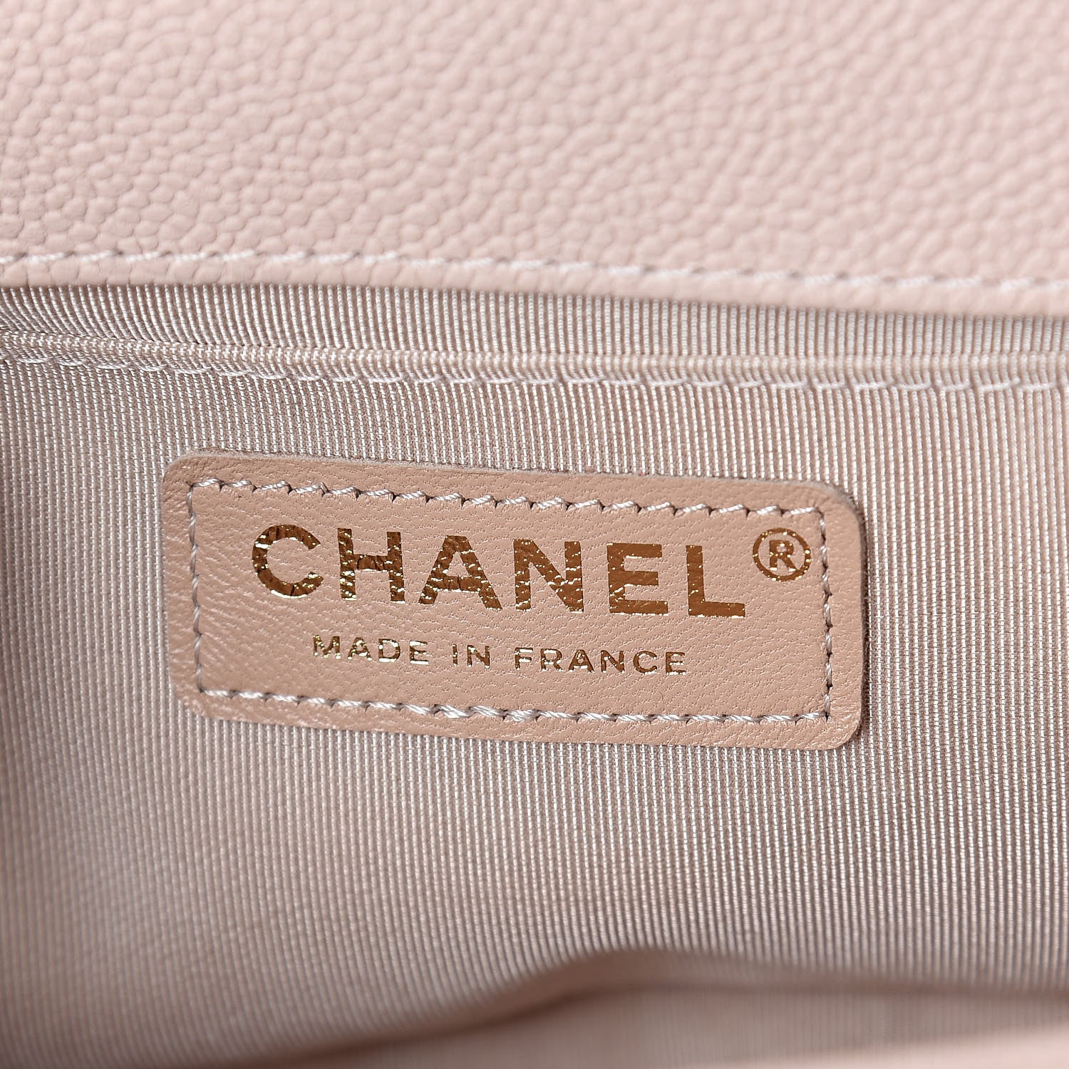 Chanel Caviar Chevron Quilted Medium Boy Flap Nude 6 of 11