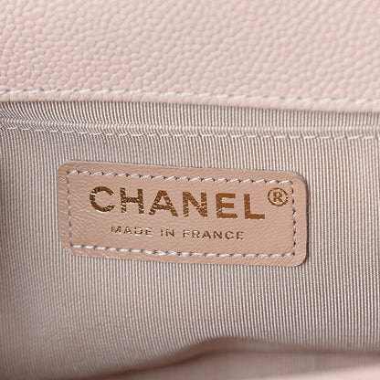 Chanel Caviar Chevron Quilted Medium Boy Flap Nude 6 of 11