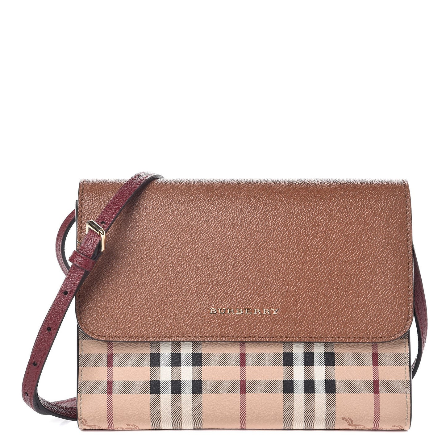 Haymarket Check Small Loxley Crossbody Bright Toffee