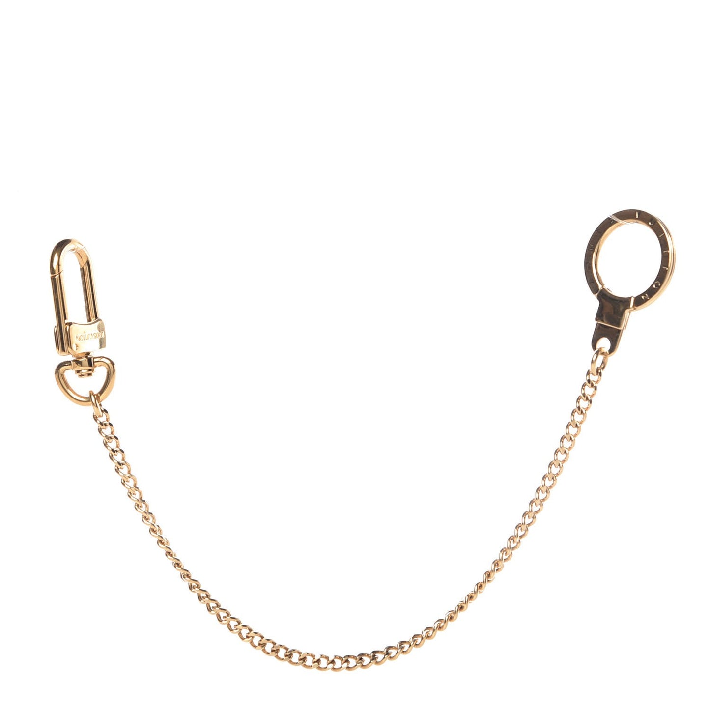 Metal Pochette Extender Key Ring Chain Gold
