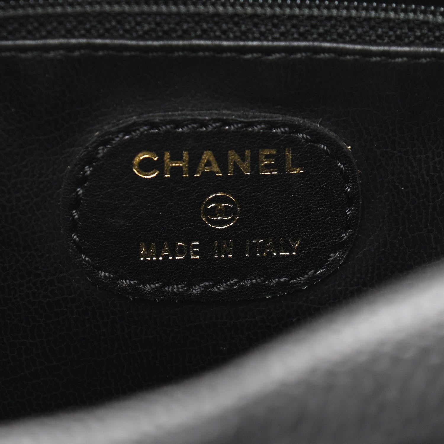 Chanel Caviar Timeless CC Cosmetic Pouch Bag Black 6 of 7
