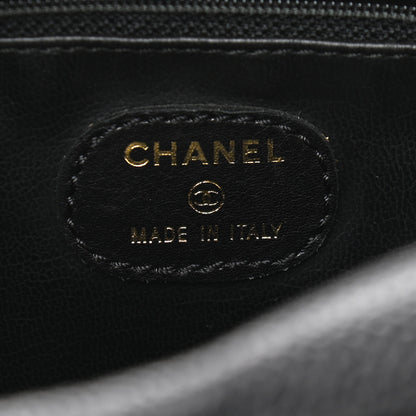 Chanel Caviar Timeless CC Cosmetic Pouch Bag Black 6 of 7