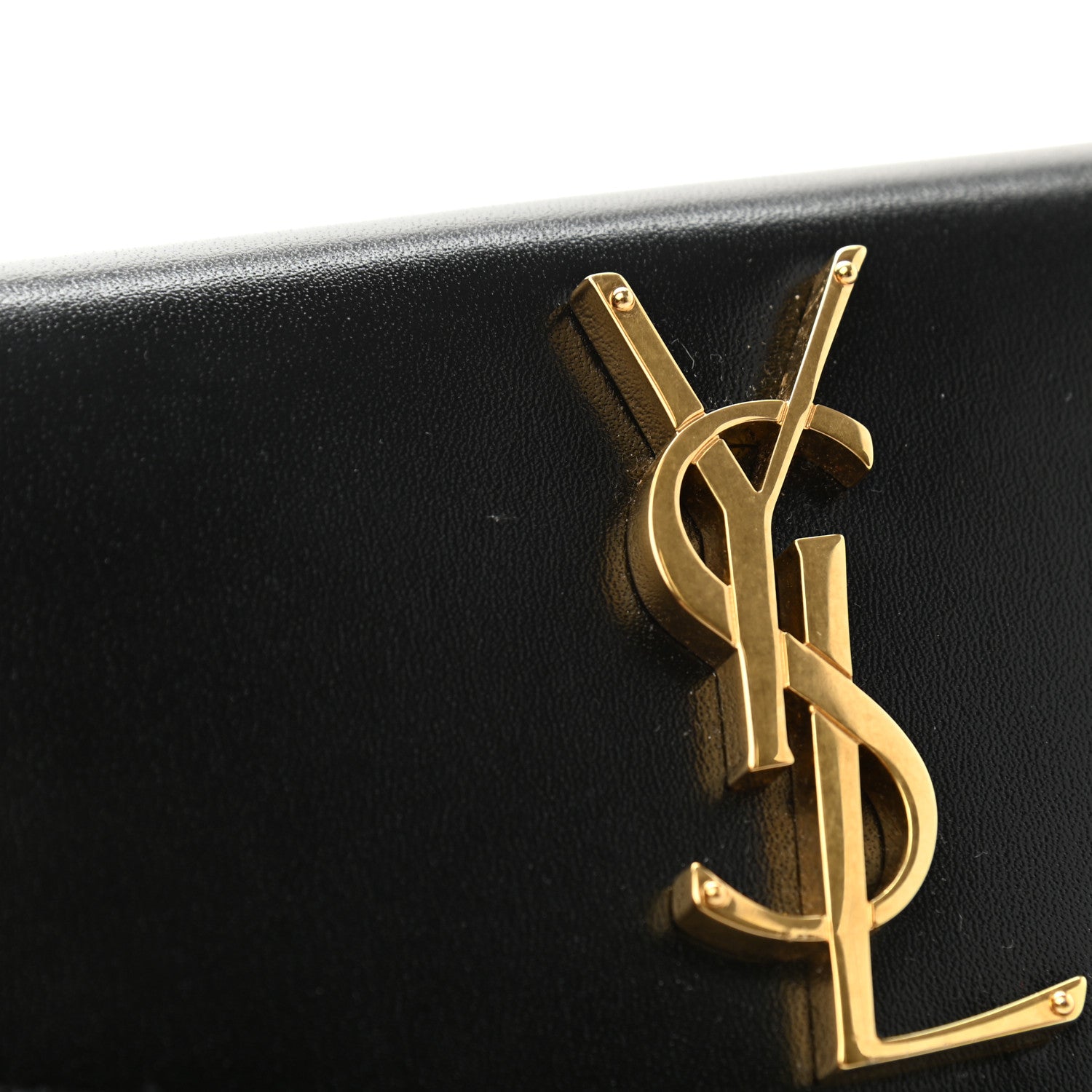 Saint Laurent Smooth Shiny Calfskin Monogram Uptown Pouch Black 8 of 10