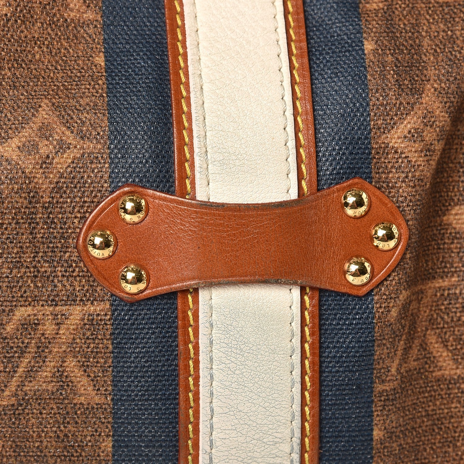 Louis Vuitton Monogram Rayures Tisse Sac GM Blue 17 of 18