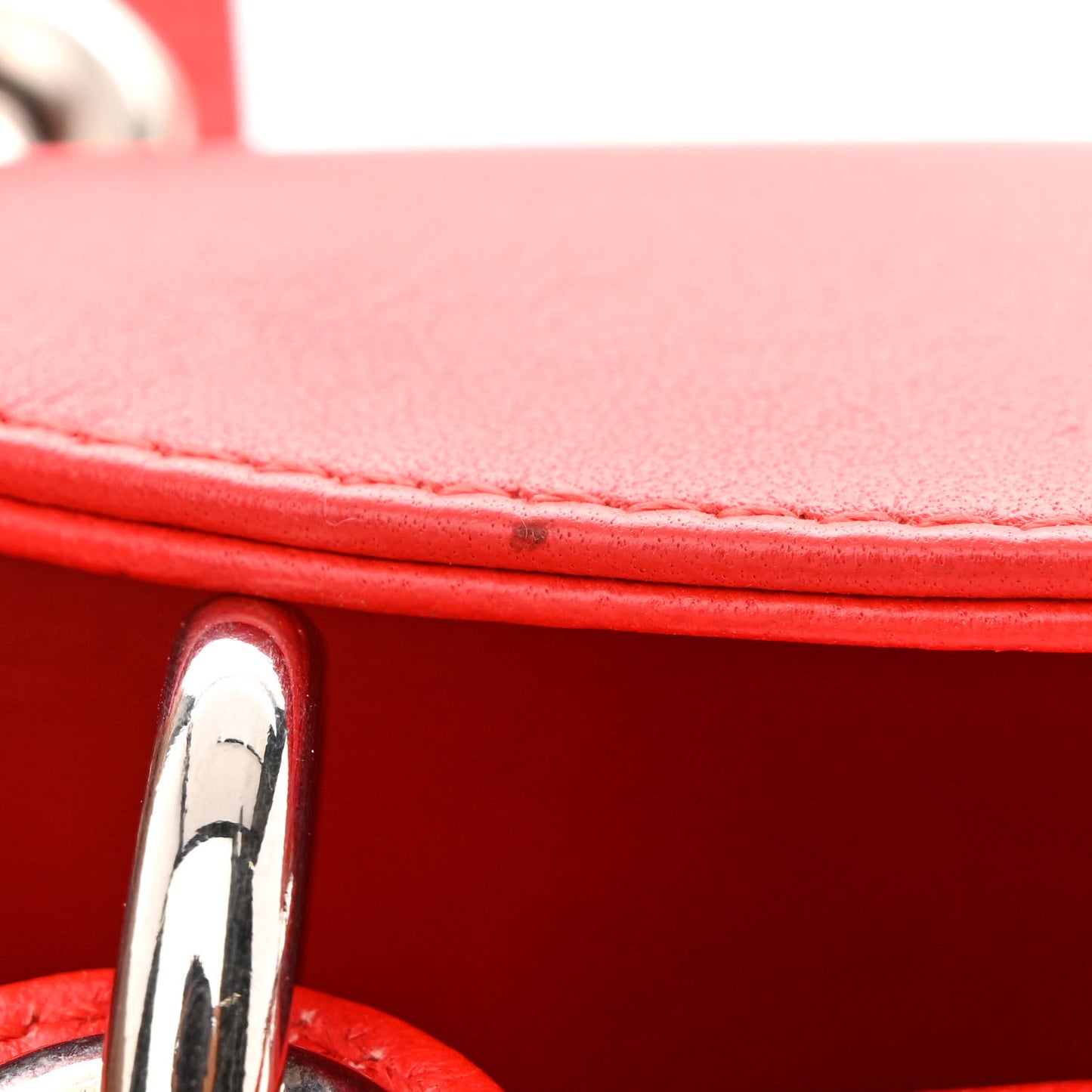 Lambskin Cannage Mini Lady Dior Red
