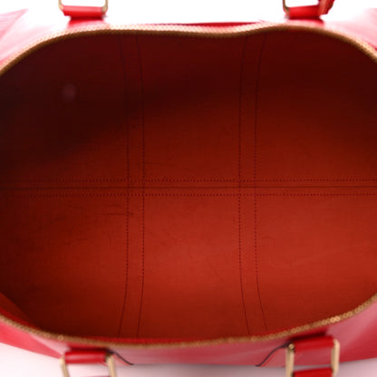 Louis Vuitton Epi Keepall 55 Castillan Red 4 of 15