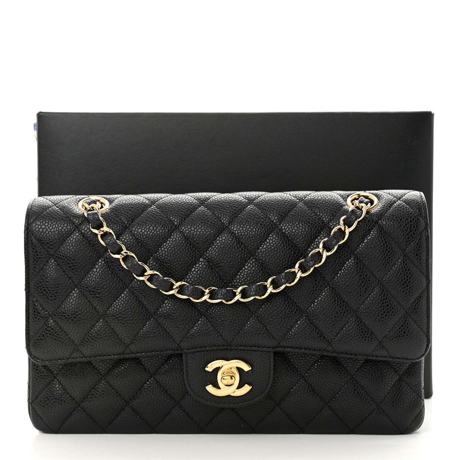 Chanel Caviar Quilted Medium Double Flap Black 11 of 11