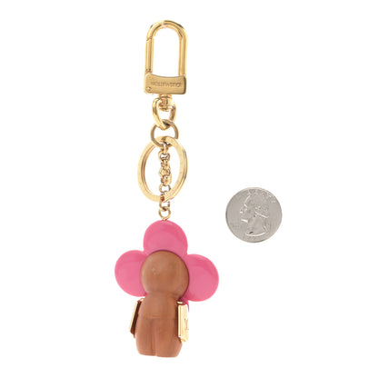 Louis Vuitton Wood Monogram Vivienne Puppet Bag Charm Key Holder Pink 2 of 5