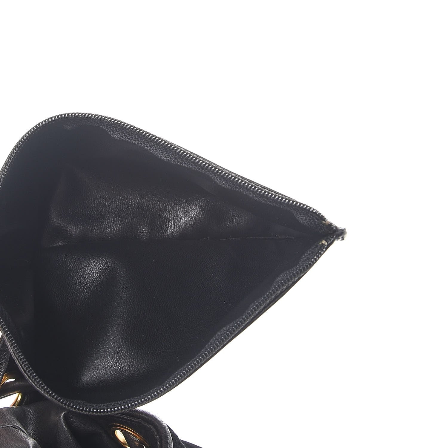 Chanel Velvet CC Drawstring Bucket Bag Black 7 of 12