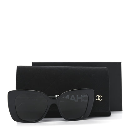 Chanel Acetate Strass Square Sunglasses 5422-B-A Black White 7 of 7
