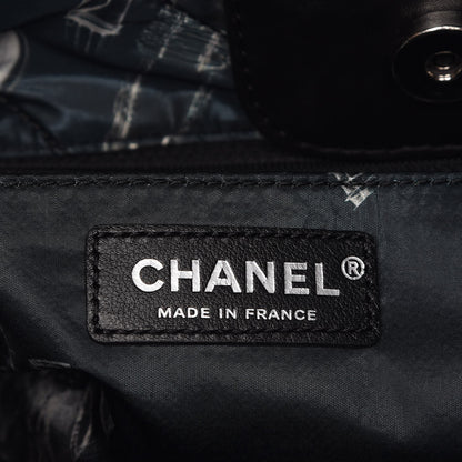 Chanel Aged Calfskin Chevron Small Big Bang Hobo Black 6 of 7